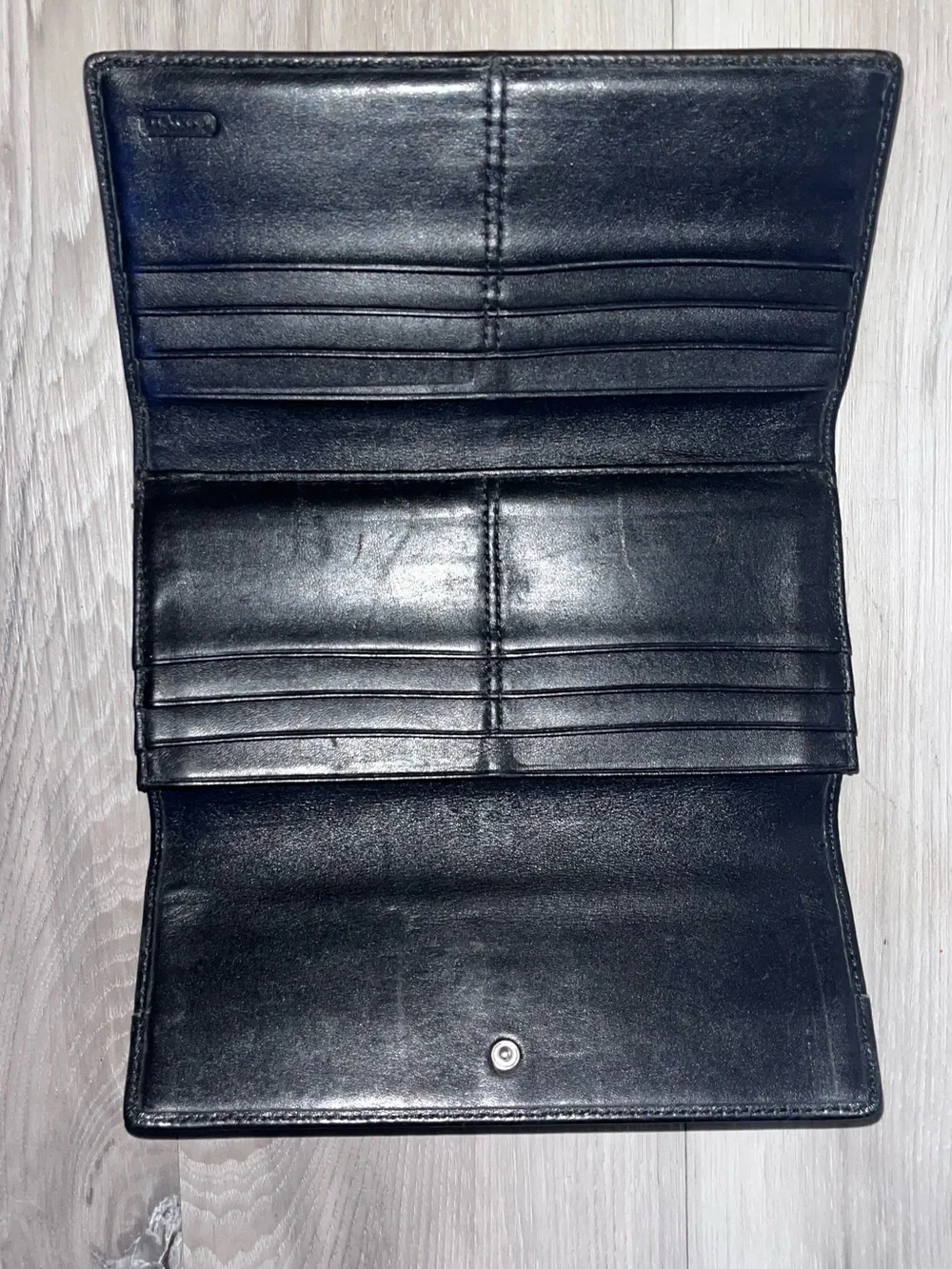 Coach Black Signature Canvas Satchel with Silver-Tone Chain Handles & Wallet